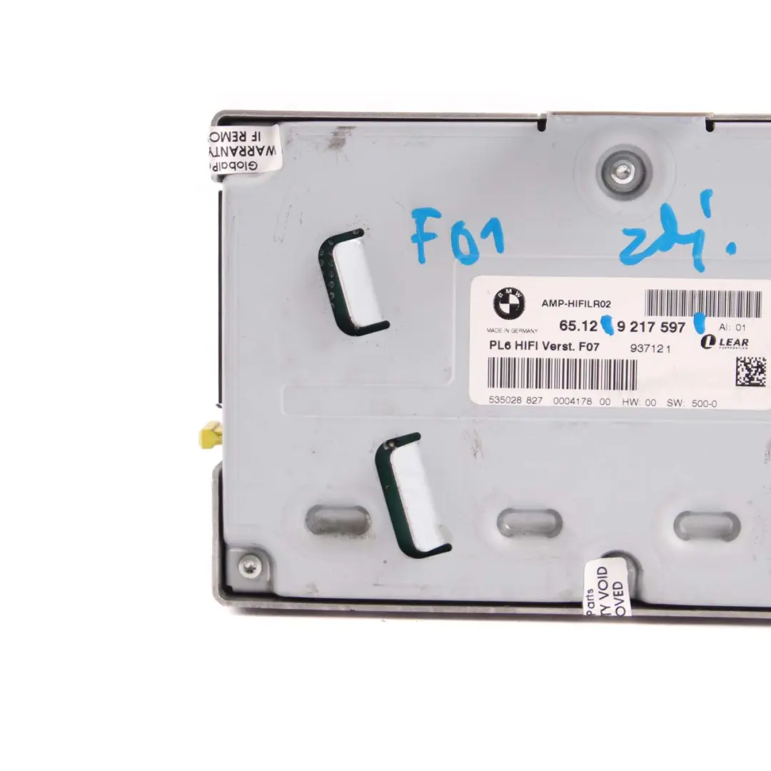 Audio Amplifier BMW F01 F02 F07 Top PL6 HIFI AMP-HIFILR02 Unit to with Part number 9217597 Audio Amplifier BMW F01 F02 F07 Top PL6 HIFI AMP-HIFILR02 Unit - SKU 9217597 - Part number 9217597