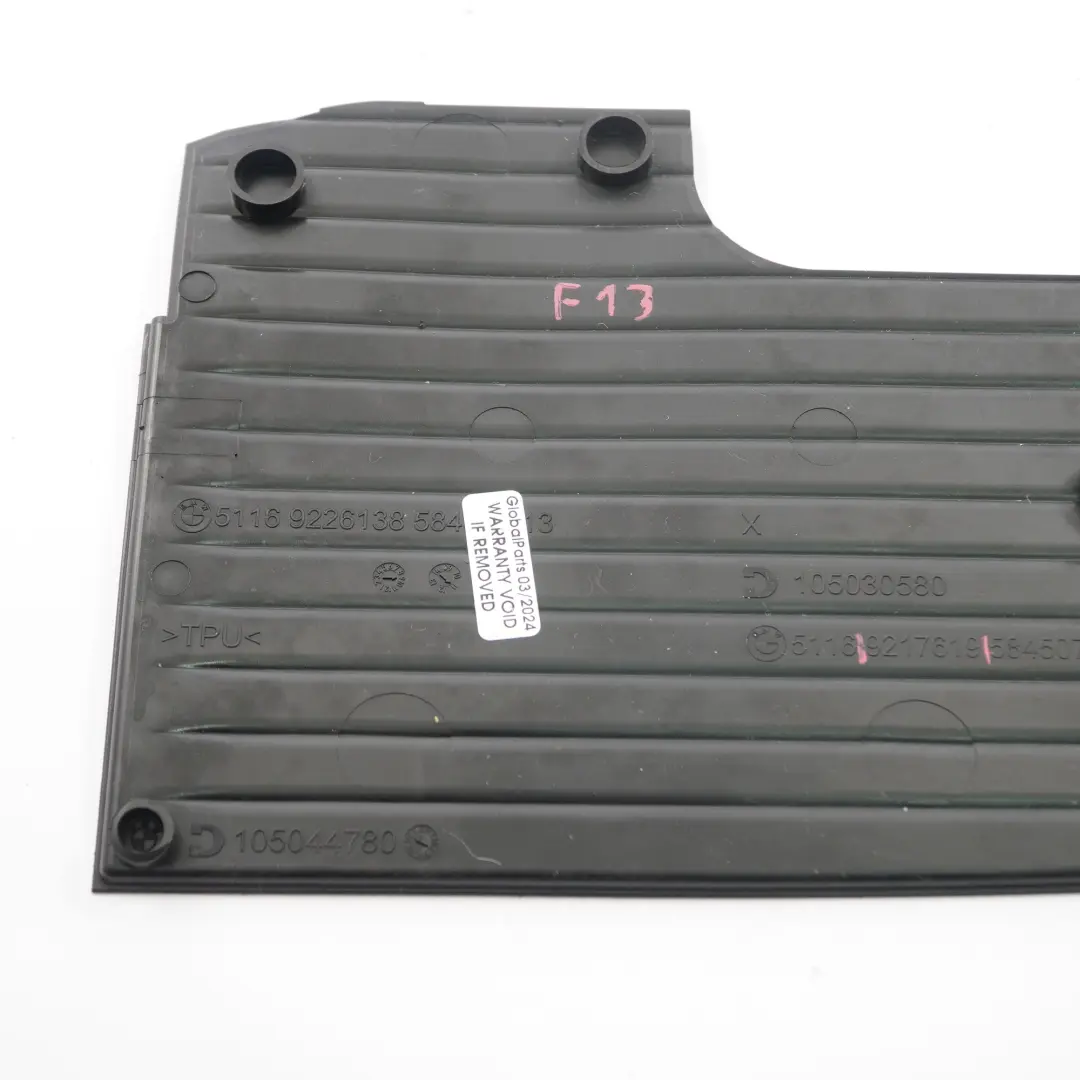  Matt BMW F13 F12 Centre Console Front Storage Matt Insert Black - SKU 9217619 - Part number 9217619