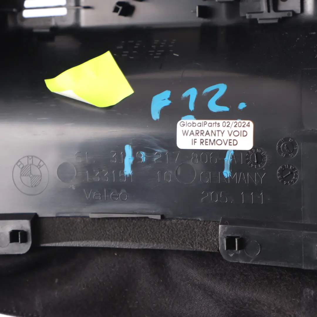 BMW F10 F12 Trim M Sport Lenksäule Oben Lederbezug Schwarz - SKU 9217806 - Teilenummer 9217806