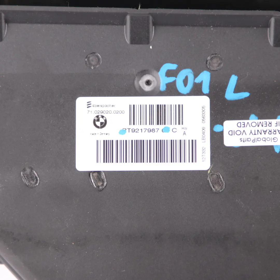 Auxiliary Heater Electric Left N/S Driver Side to BMW F01 F02 with Part number 9217987 BMW F01 F02 Auxiliary Heater Electric Left N/S Driver Side - SKU 9217987 - Part number 9217987