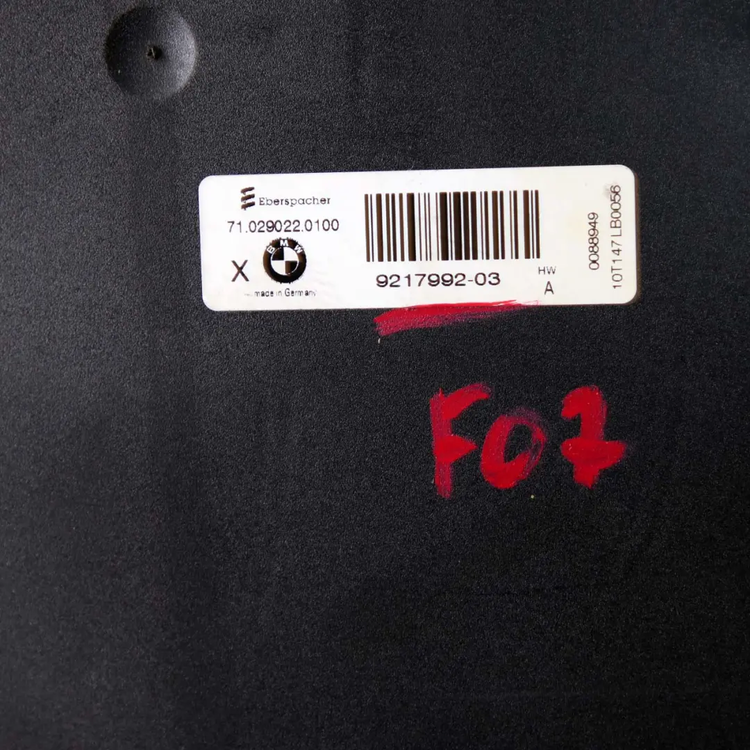 Chauffage Auxiliaire 4-Zones Droite Air Duct Channel pour BMW F07 GT à propos du numéro de pièce 9217992 BMW F07 GT Chauffage Auxiliaire 4-Zones Droite Air Duct Channel - SKU 9217992 - Numéro de pièce 9217992