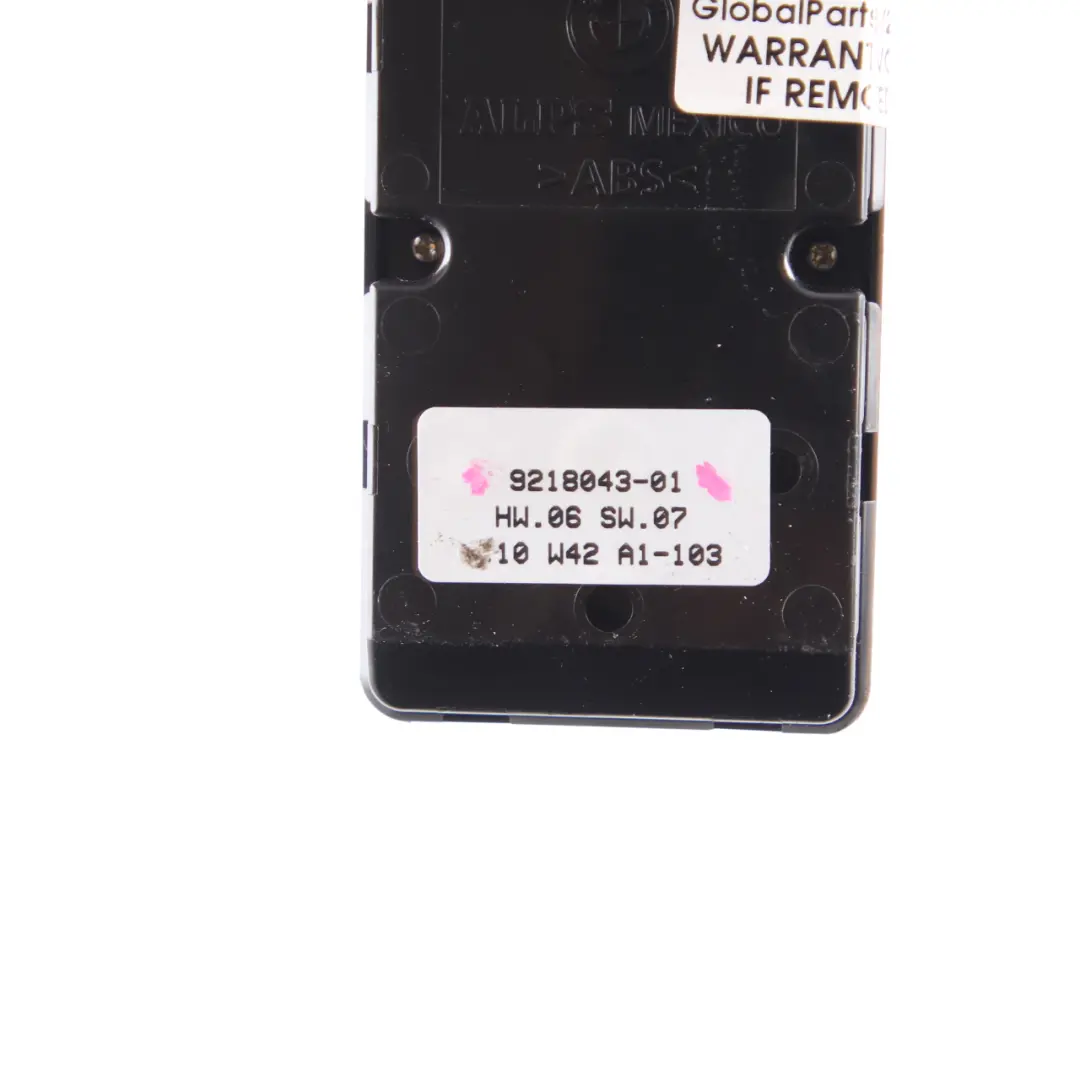 Interruptor Elevalunas Control Plegado Eléctrico Lado Conductor para BMW E70 E71 con número de pieza 9218043 BMW E70 E71 Interruptor Elevalunas Control Plegado Eléctrico Lado Conductor - SKU 9218043 - Número de pieza 9218043