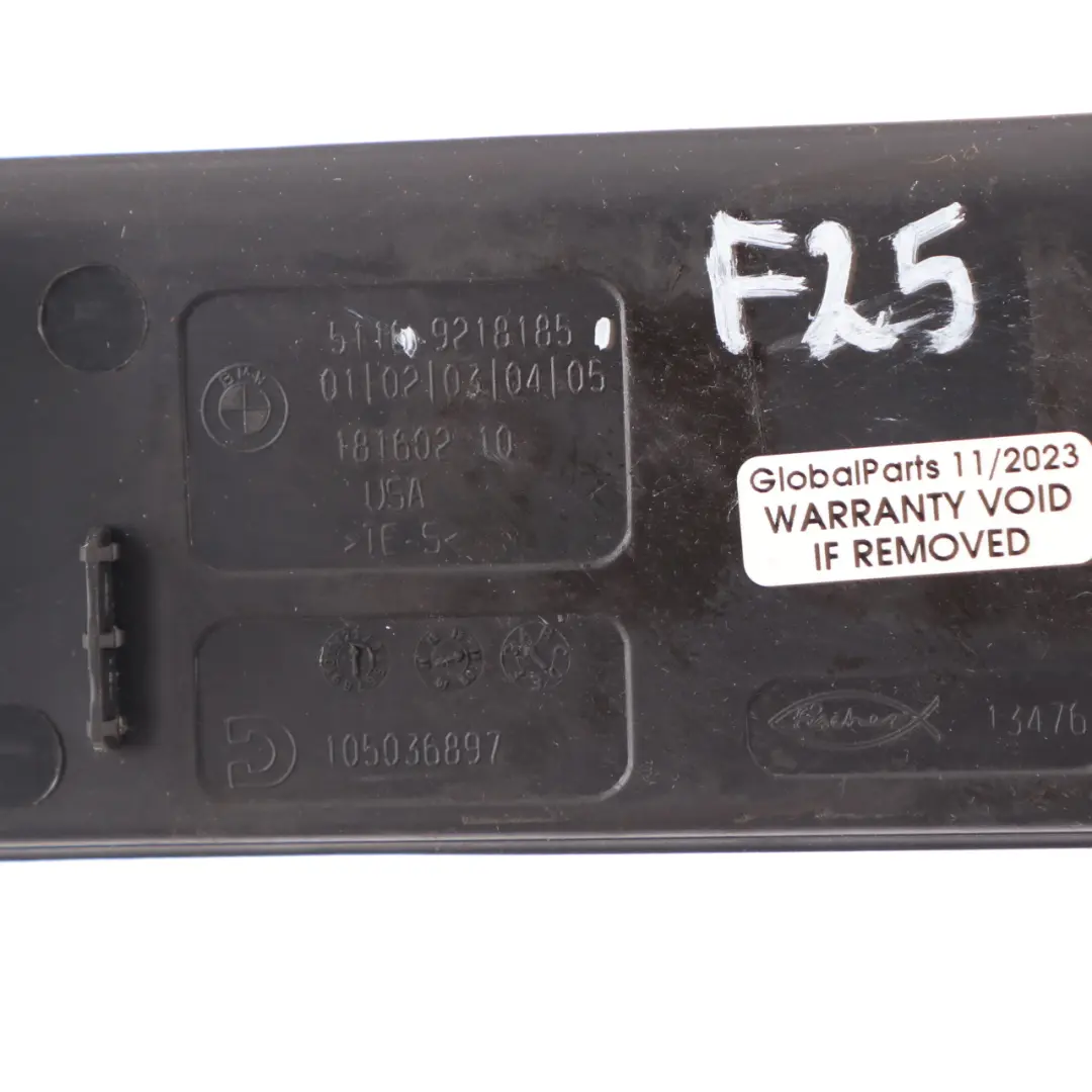 BMW X3 F25 Insert Front Console Rubber Mat Storage Oddments Tray Panel - SKU 9218185 - Part number 9218185