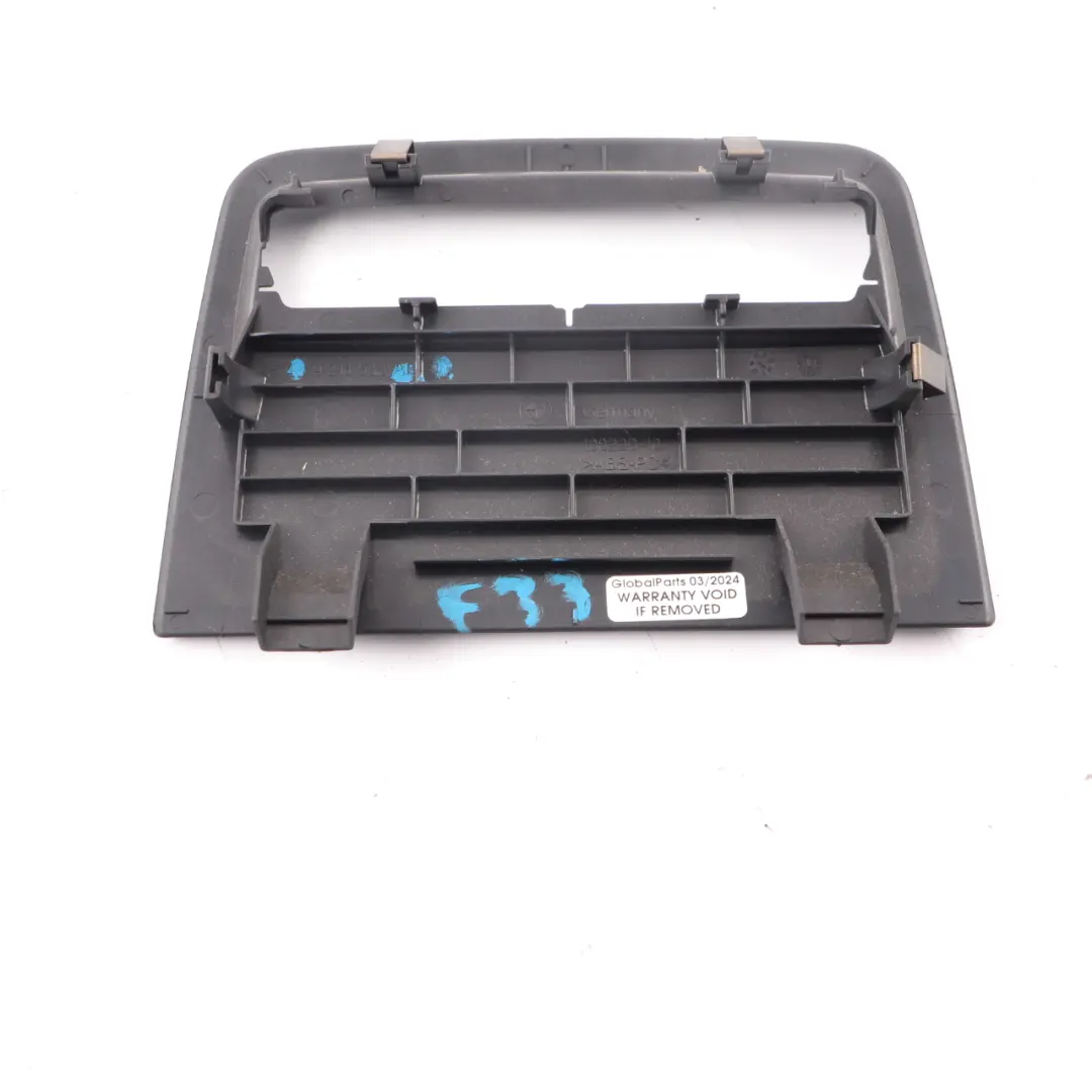 Salpicadero Bisel Consola Interior Panel Negro para BMW F33 con número de pieza 9218533 BMW F33 Salpicadero Bisel Consola Interior Panel Negro - SKU 9218533 - Número de pieza 9218533