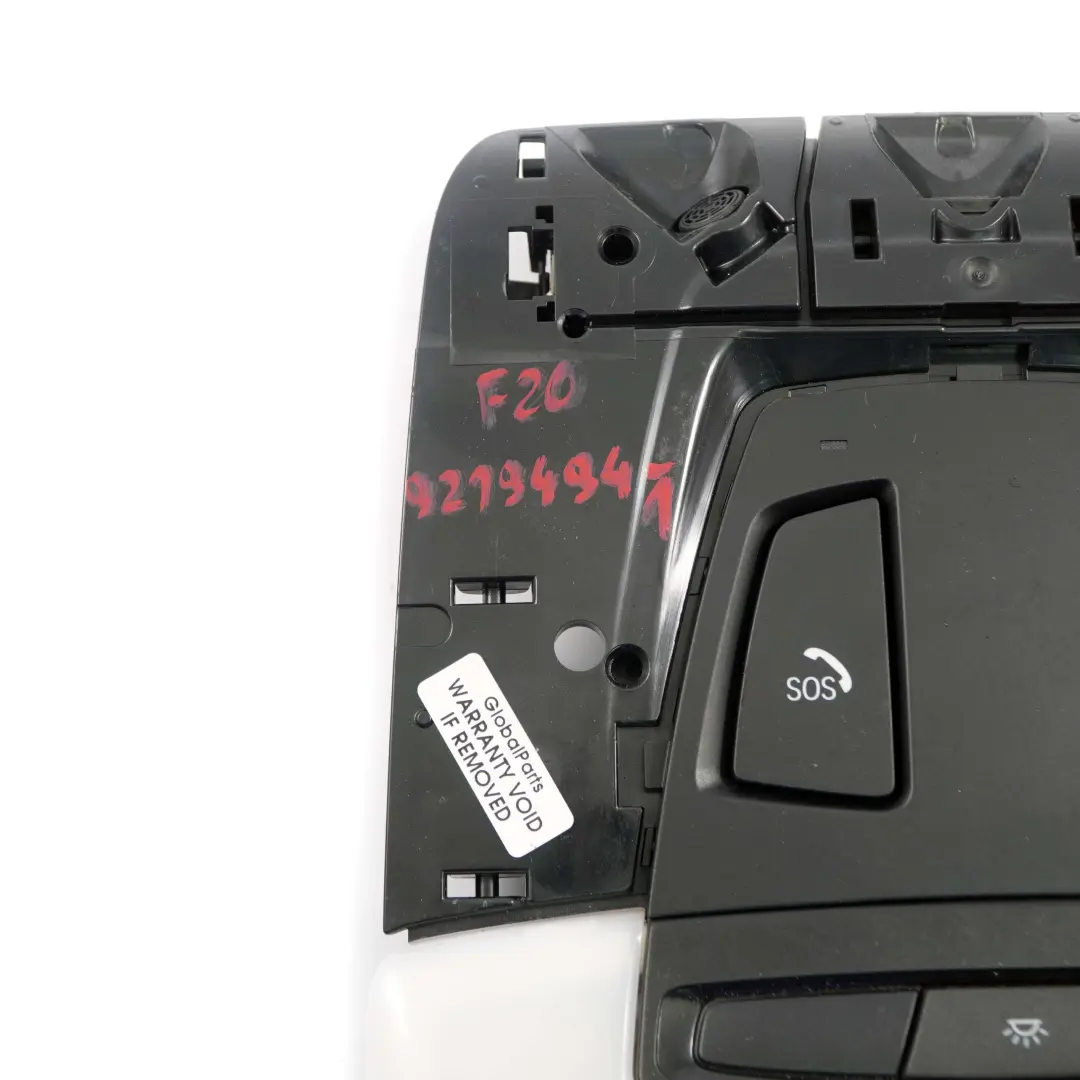 BMW 1 2 Series F20 F21 F22 2 Switch Unit Roof Light Control Headliner Module - SKU 9219494-2 - Part number 9219494