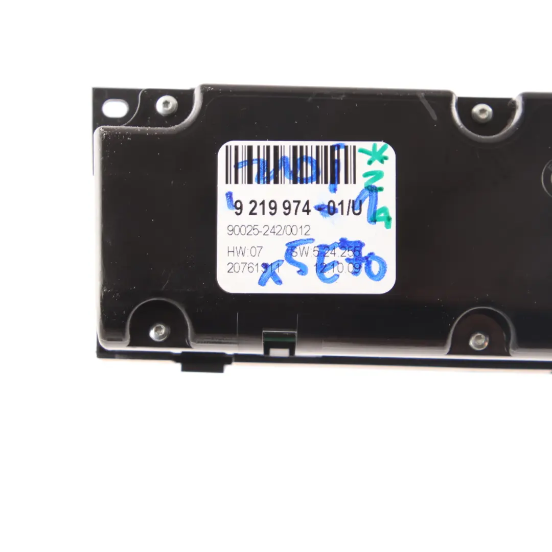  Climate Control Panel BMW X5 E70 X6 E71 A/C High Automatic Heated Seats - SKU 9219974-1 - Part number 9219974