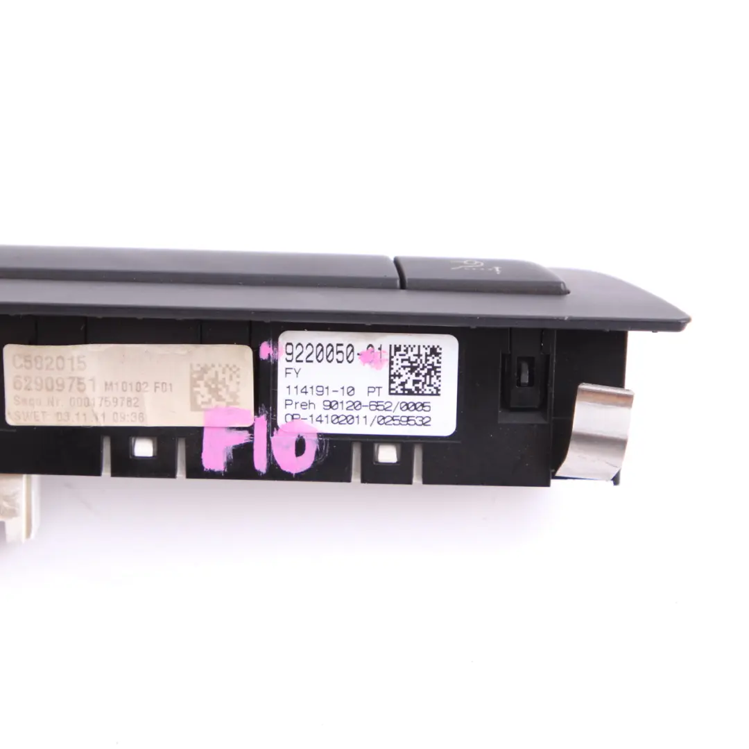BMW F10 F11 F12 Assist Control Switch Botón del Sistema Asistencia al Conductor - SKU 9220050 - Número de pieza 9220050