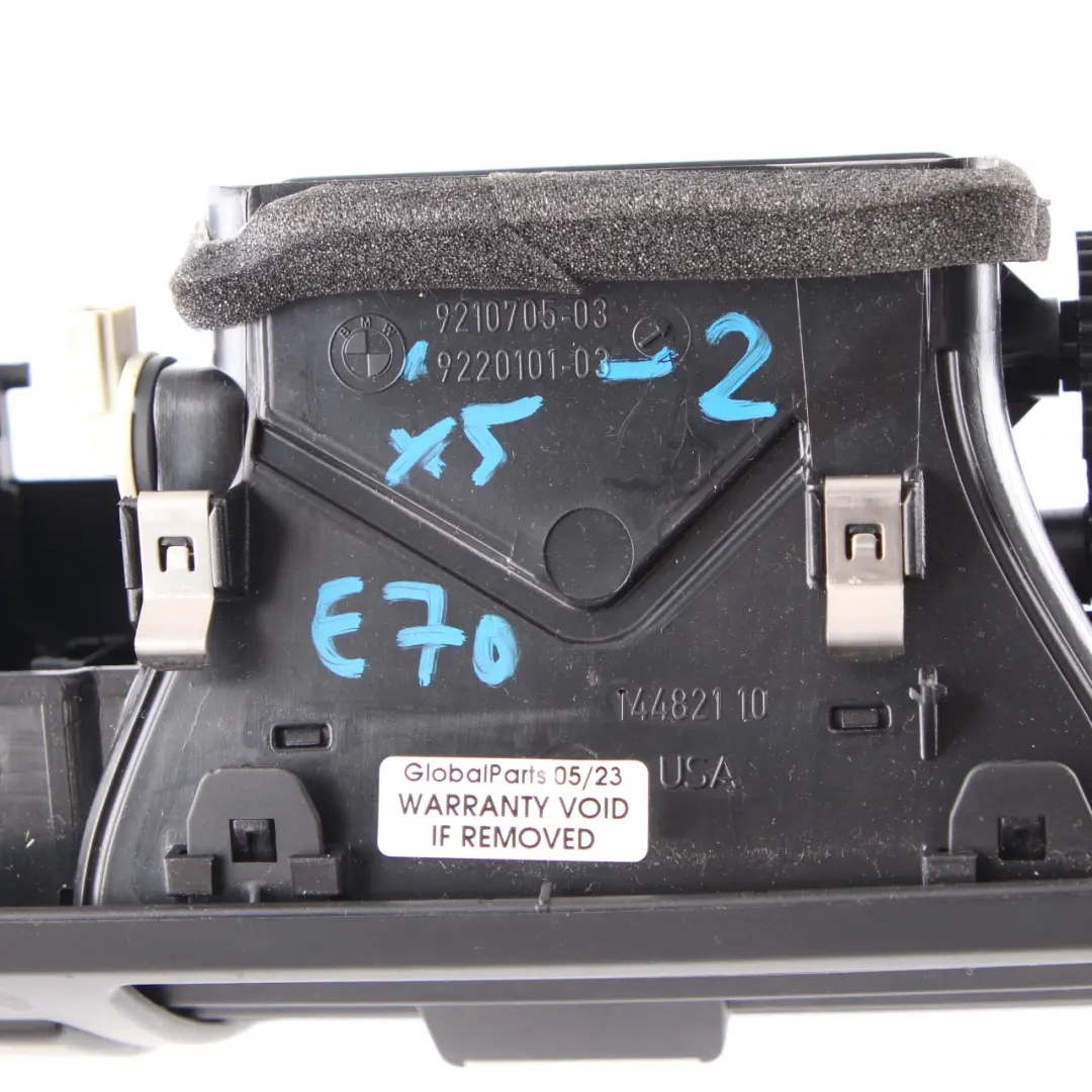 BMW E70 E71 rejilla de aire fresco Centro de ventilación Salpicadero - SKU 9220101-2 - Número de pieza 9220101
