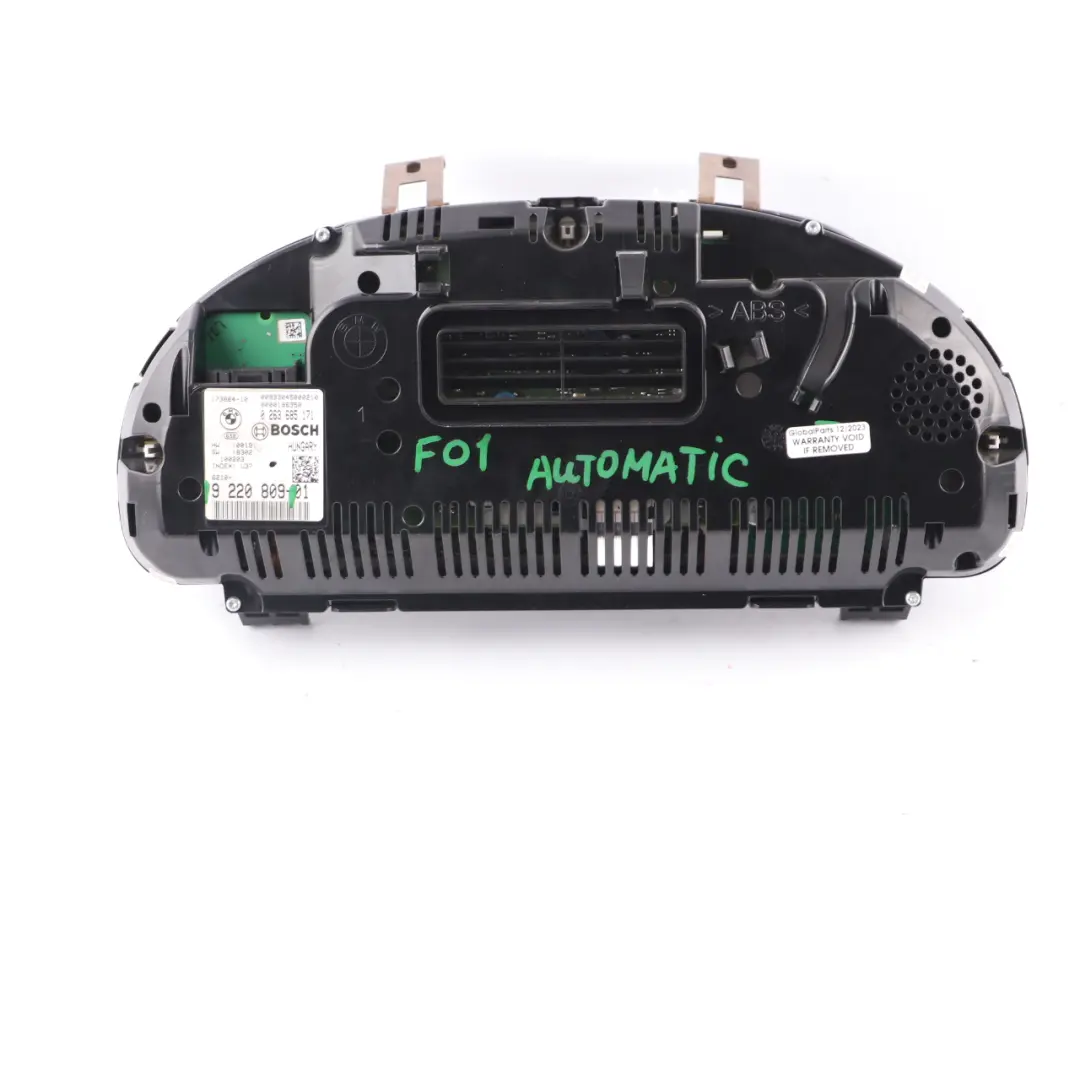 Instrument Cluster Speedo Clocks Automatic to BMW 5 7 F01 F07 GT F10 Diesel with Part number 9232955 BMW 5 7 F01 F07 GT F10 Diesel Instrument Cluster Speedo Clocks Automatic - SKU 9220809 - Part number 9232955