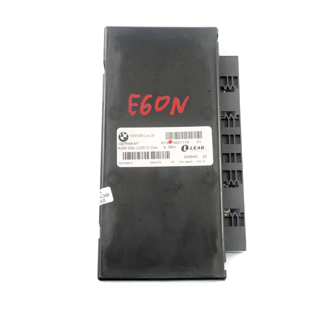 BMW E60 E61 LCI E63 E64 Body Gateway Modulo ECU Unidad De Control - SKU 9221110 - Número de pieza 9221110