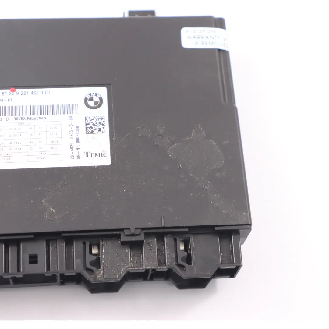 Moduł Sterownik Przedniego Lewego Fotela Temic BMW F01 - SKU 9221462 - Numer Części 9221462