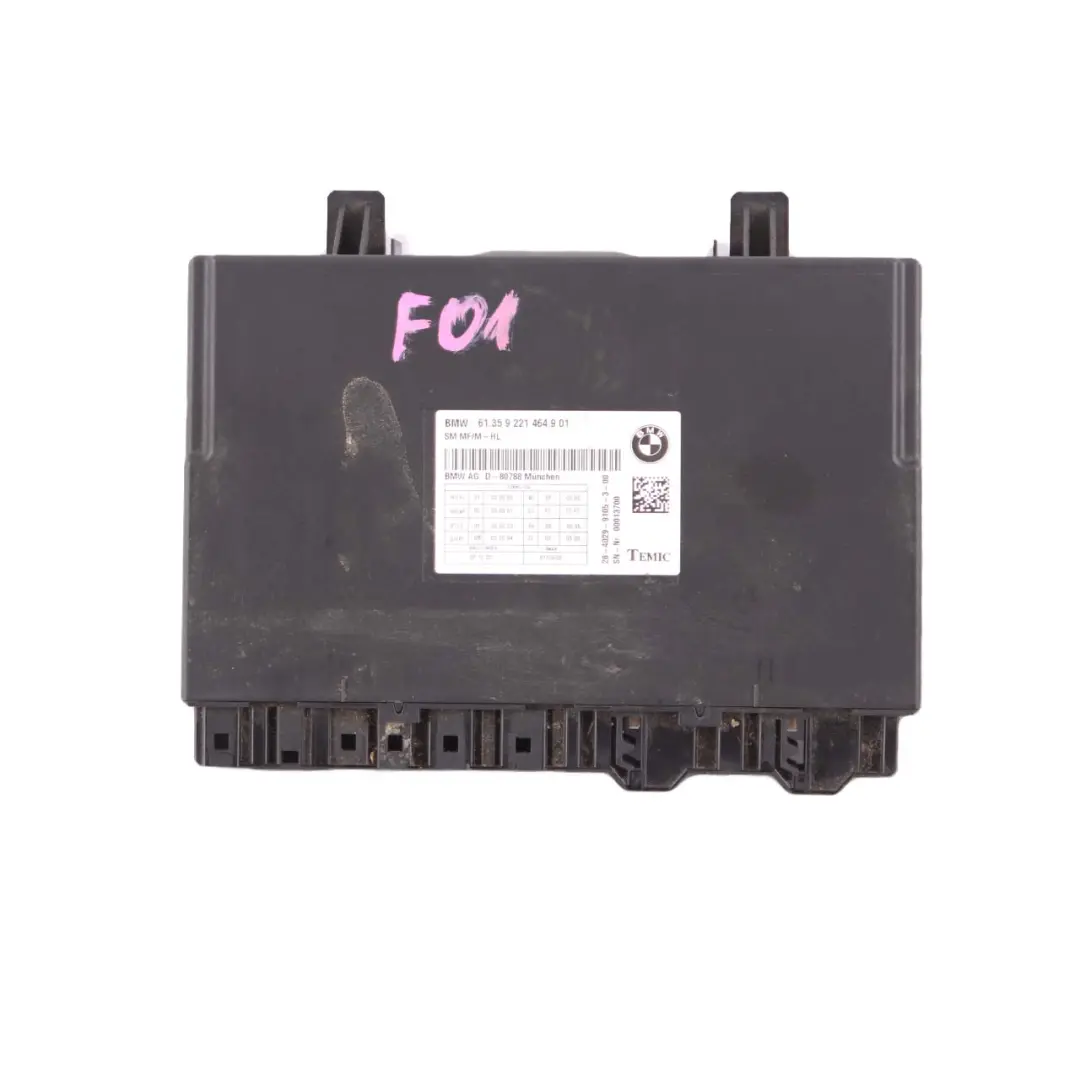 Module BMW F01 Front Left Control Unit Controller SM MF/M-HL to Seat with Part number 9221464 Seat Module BMW F01 Front Left Control Unit Controller SM MF/M-HL - SKU 9221464 - Part number 9221464