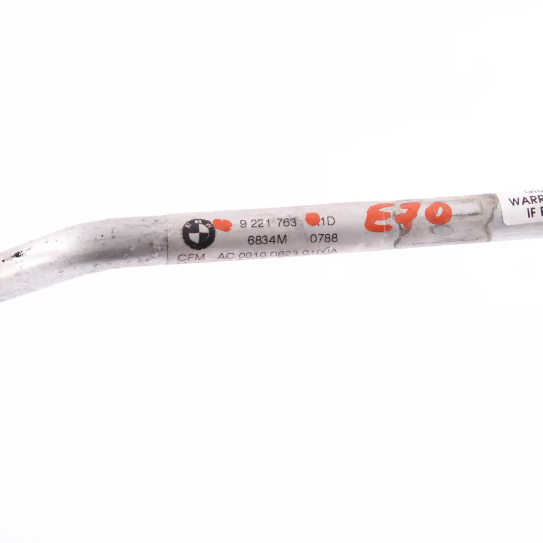 BMW X5 E70 LCI N57 Air Conditioning Line Pressure Hose Pipe - SKU 9221763 - Part number 9221763
