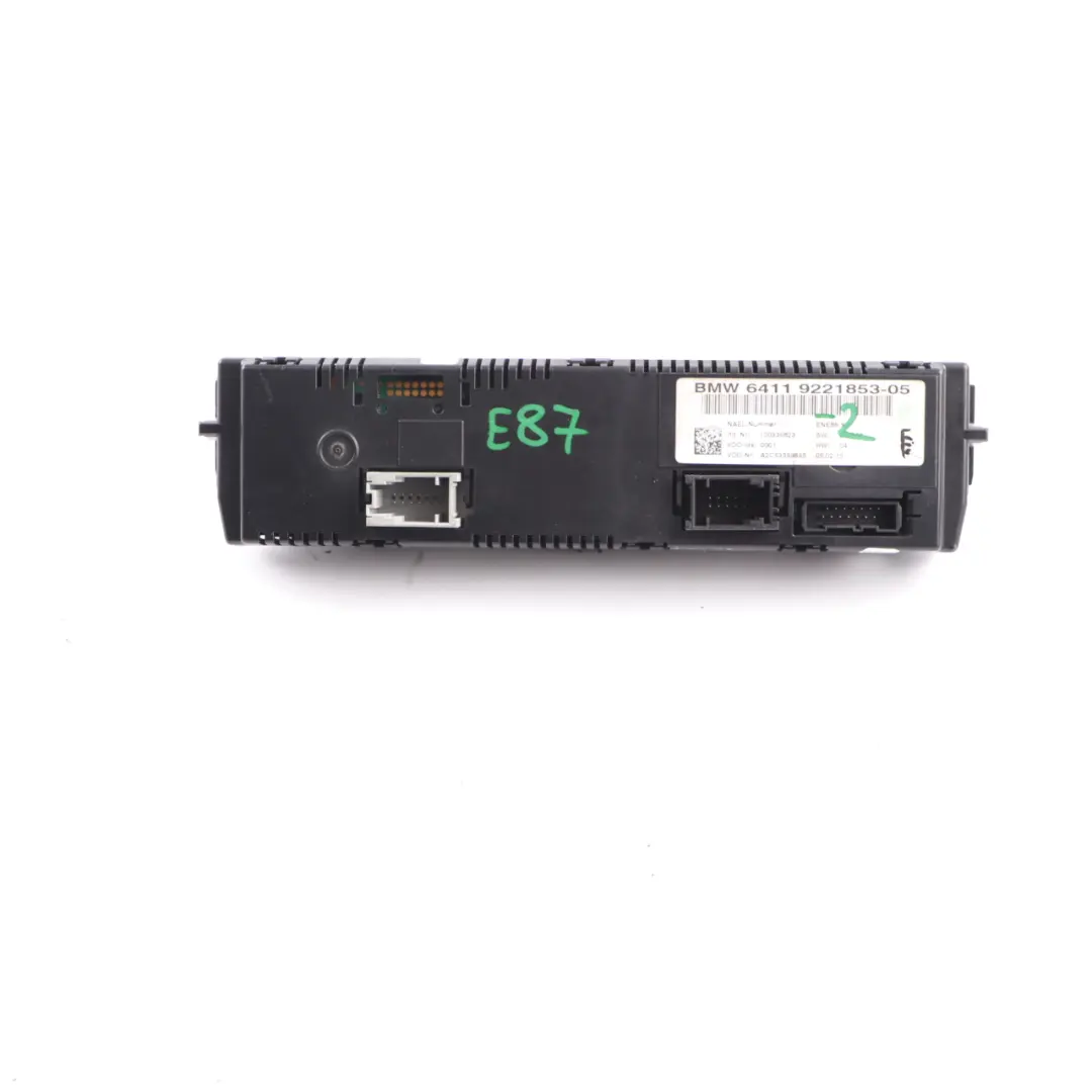  Unité contrôle BMW E81 E87 E90 E91 E92 Module climatisation automatique - SKU 9221853-2 - Numéro de pièce 9221853