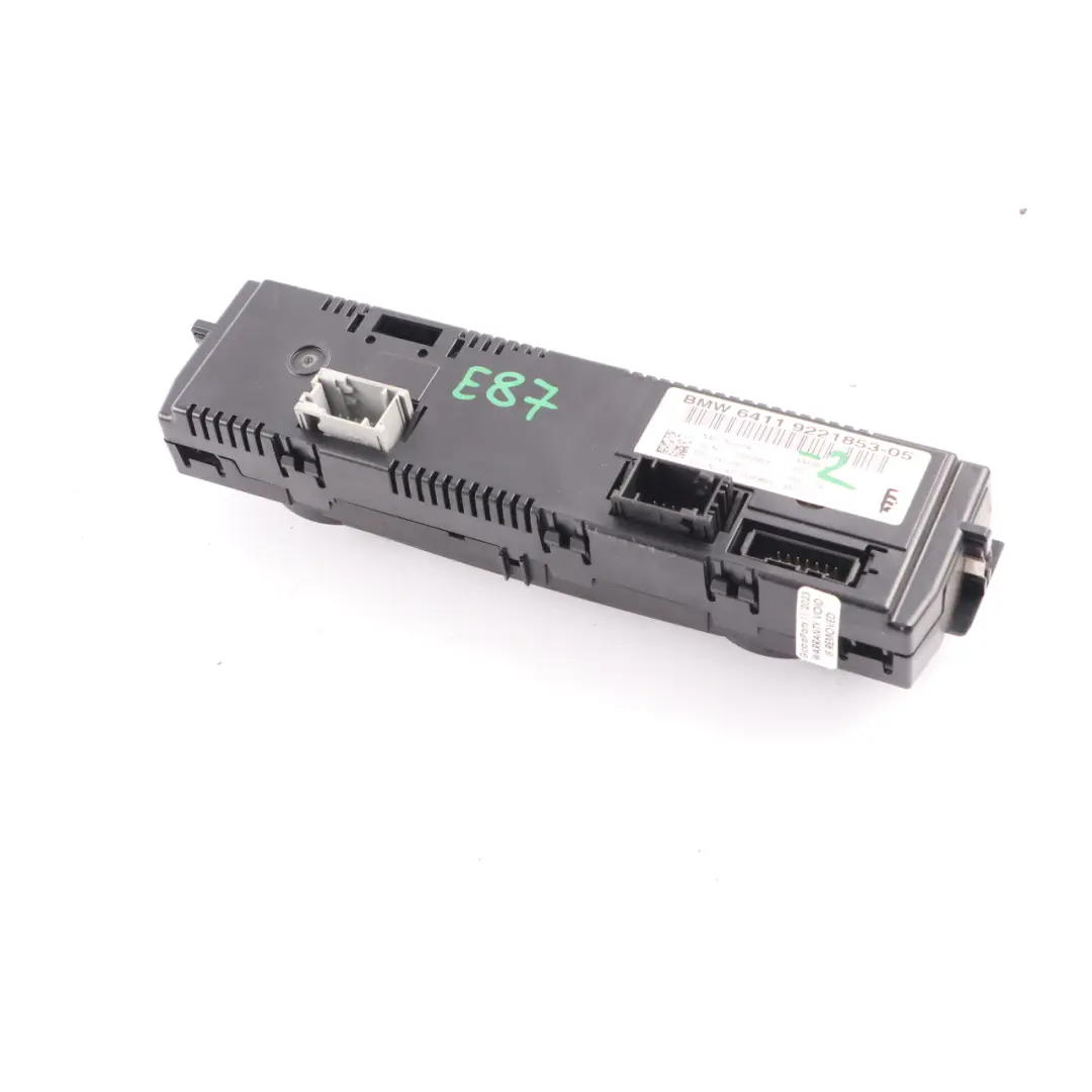  Unité contrôle BMW E81 E87 E90 E91 E92 Module climatisation automatique - SKU 9221853-2 - Numéro de pièce 9221853