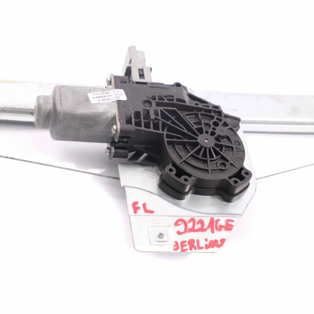 Citroen Berlingo Window Lifter Front Left N/S Peugeot Partner Regulator Motor to with Part number 9221GE Citroen Berlingo Window Lifter Front Left N/S Peugeot Partner Regulator Motor - SKU 9221GE - Part number 9221GE