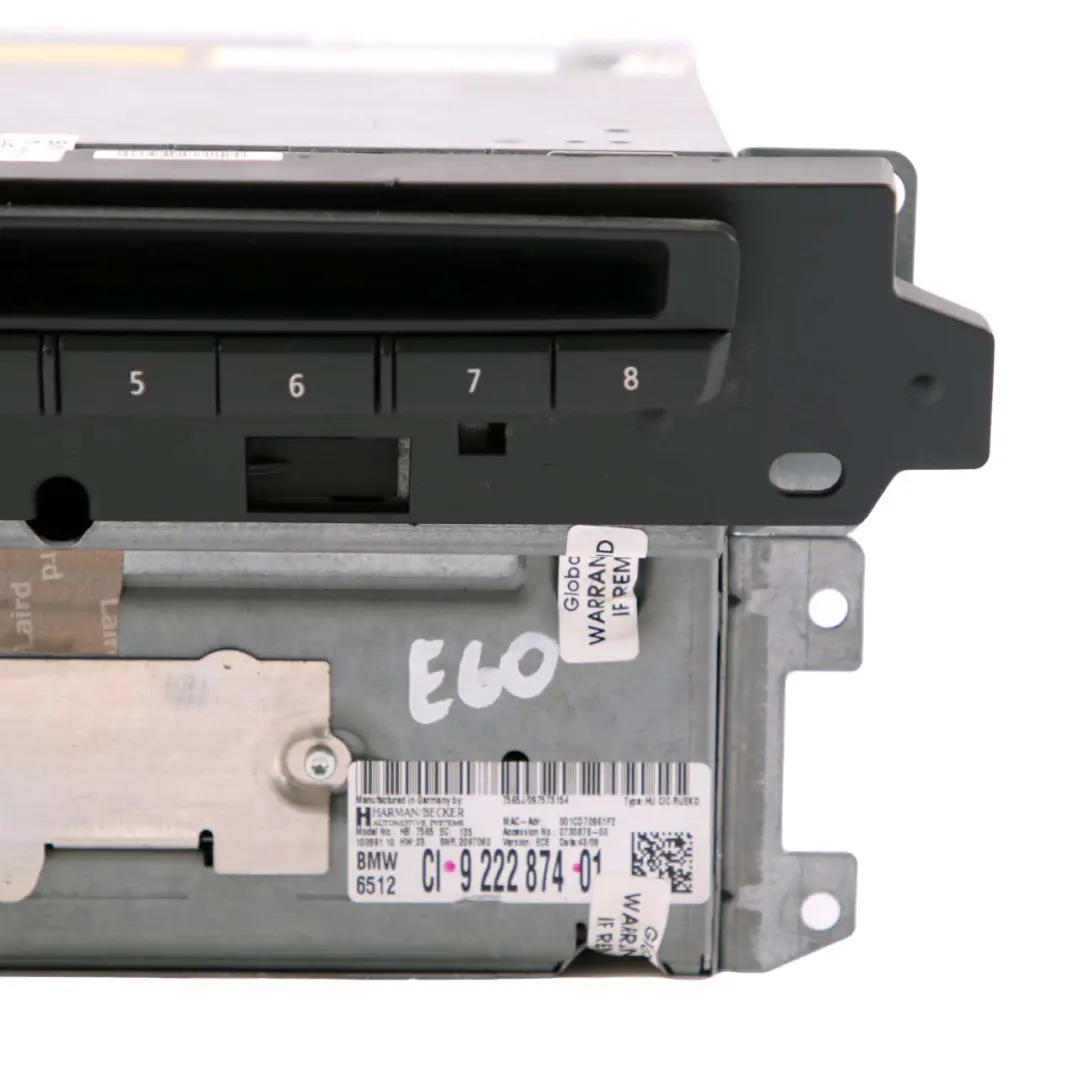 Sistema Professionale CIC Controllore Navigatore Satellitare per BMW E60 E61 con numero di parte 9222874 BMW E60 E61 Sistema Professionale CIC Controllore Navigatore Satellitare - SKU 9222874 - Numero di parte 9222874