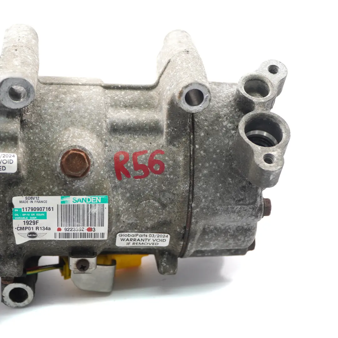  Compresor Mini R56 R55 R57 R60 Aire Acondicionado A/C Compresor RP - SKU 9223392 - Número de pieza 9223392