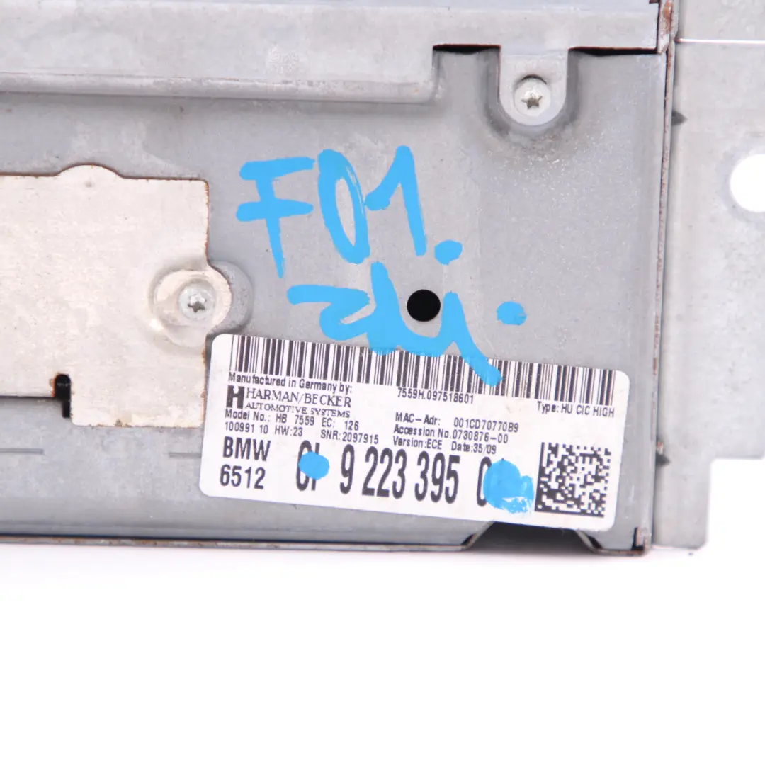 Head Unit BMW F01 F10 F20 F30 Navigation Sat Nav High Control Module to with Part number 9223395 Head Unit BMW F01 F10 F20 F30 Navigation Sat Nav High Control Module - SKU 9223395 - Part number 9223395