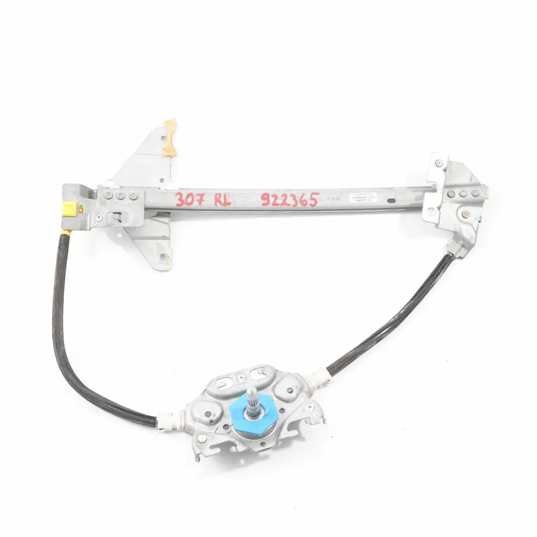 Window Lifter Rear Door Left N/S Regulator Mechanism to Peugeot 307 with Part number 922365 Peugeot 307 Window Lifter Rear Door Left N/S Regulator Mechanism - SKU 922365 - Part number 922365
