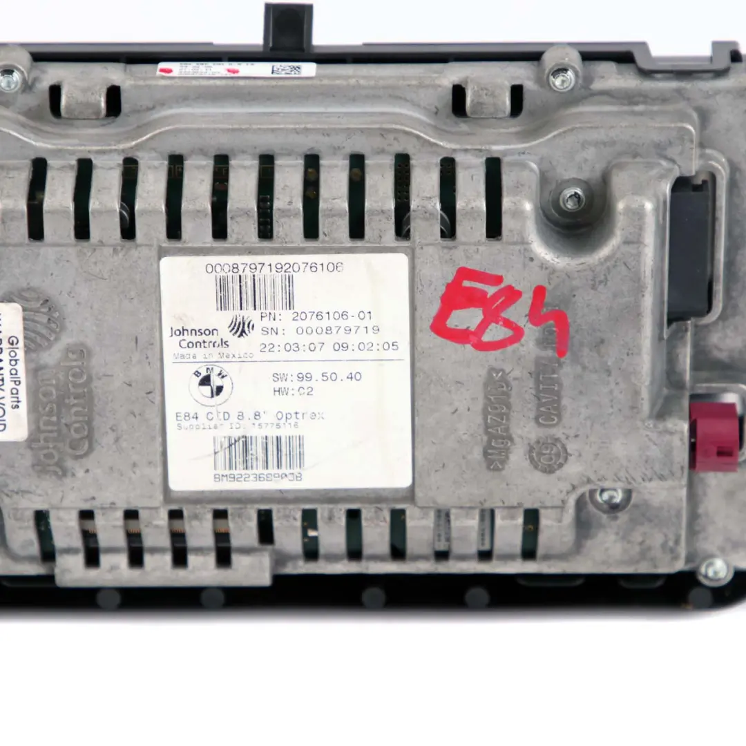 BMW X1 E84 Ecran de contrôle du système de navigation CID TV 8,8" - SKU 9223689 - Numéro de pièce 9223689