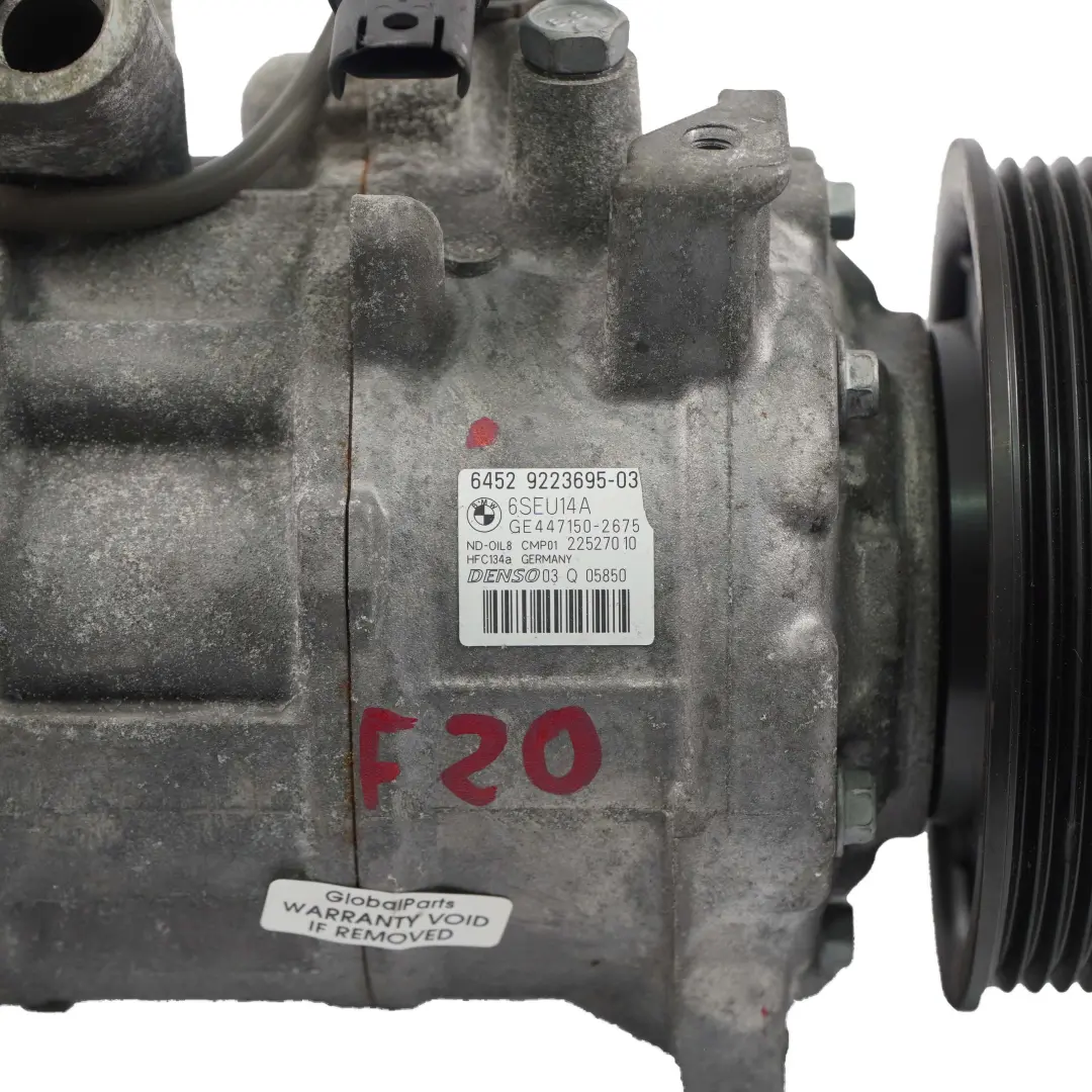 N47N N20 Kompresor Sprężarka Klimatyzacji do BMW F20 F21 F30 F31 F32 o numerze 9223695 BMW F20 F21 F30 F31 F32 N47N N20 Kompresor Sprężarka Klimatyzacji - SKU 9223695 - Numer Części 9223695