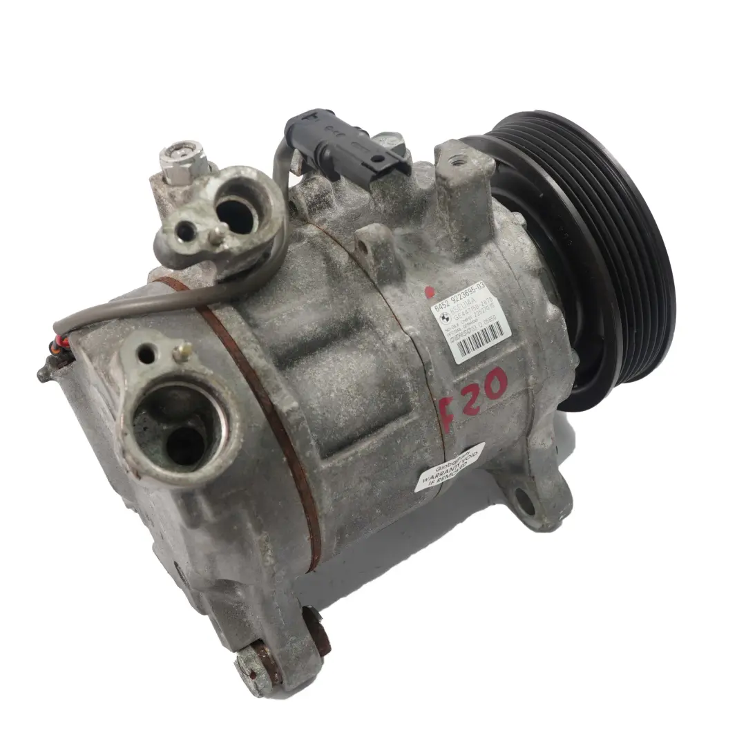 N47N N20 Kompresor Sprężarka Klimatyzacji do BMW F20 F21 F30 F31 F32 o numerze 9223695 BMW F20 F21 F30 F31 F32 N47N N20 Kompresor Sprężarka Klimatyzacji - SKU 9223695 - Numer Części 9223695