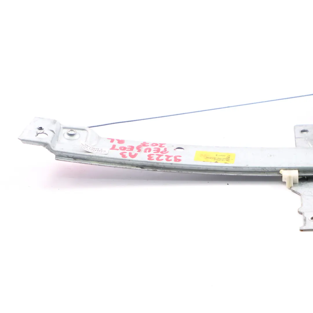 Peugeot 207 Fensterheber hintere Tür links Regulator Mechanismus - SKU 9223A3 - Teilenummer 9223A3