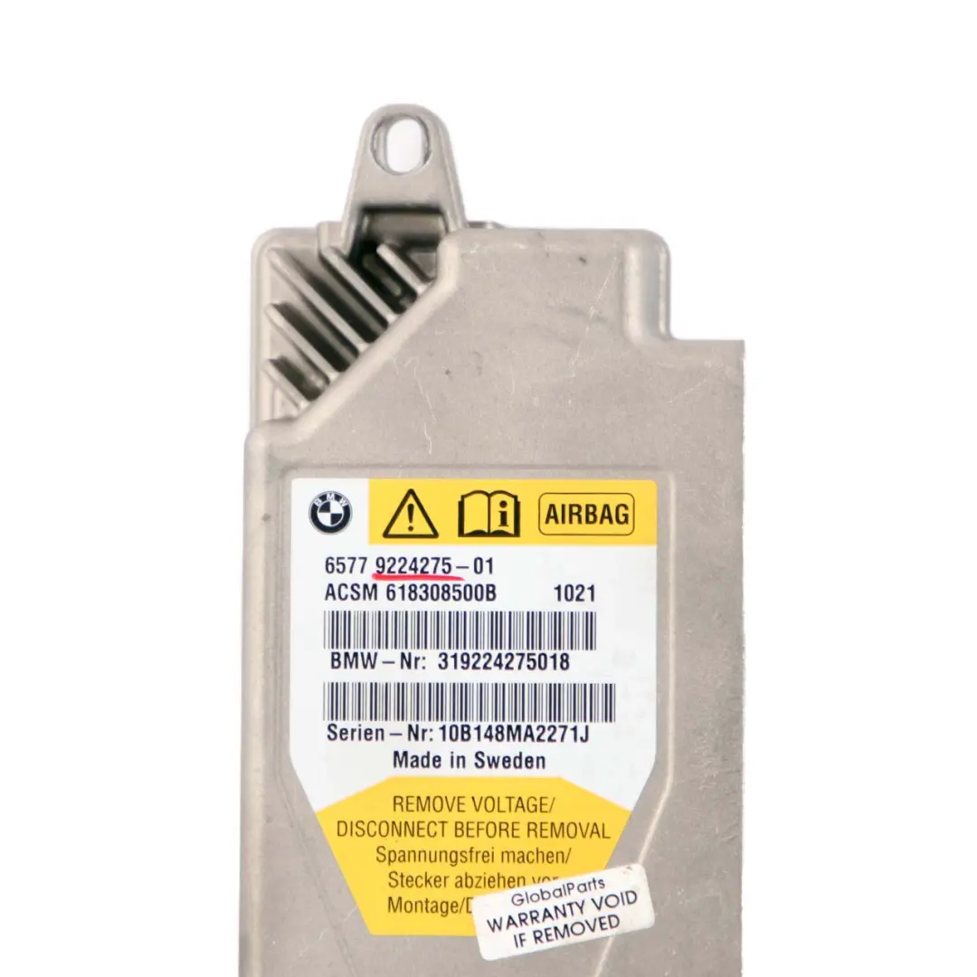 Control Unit Air Module ECU to BMW F01 F02 F07 GT with Part number 9224275 BMW F01 F02 F07 GT Control Unit Air Module ECU - SKU 9224275 - Part number 9224275