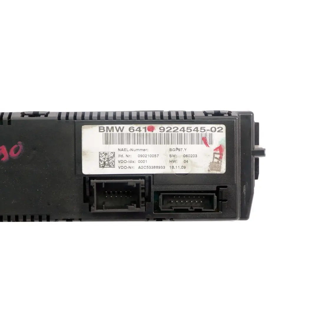 Control Automático Del Aire Acondicionado para BMW E81 E87 E90 E91 E92 1 con número de pieza 9224545 BMW E81 E87 E90 E91 E92 1 Control Automático Del Aire Acondicionado - SKU 9224545 - Número de pieza 9224545