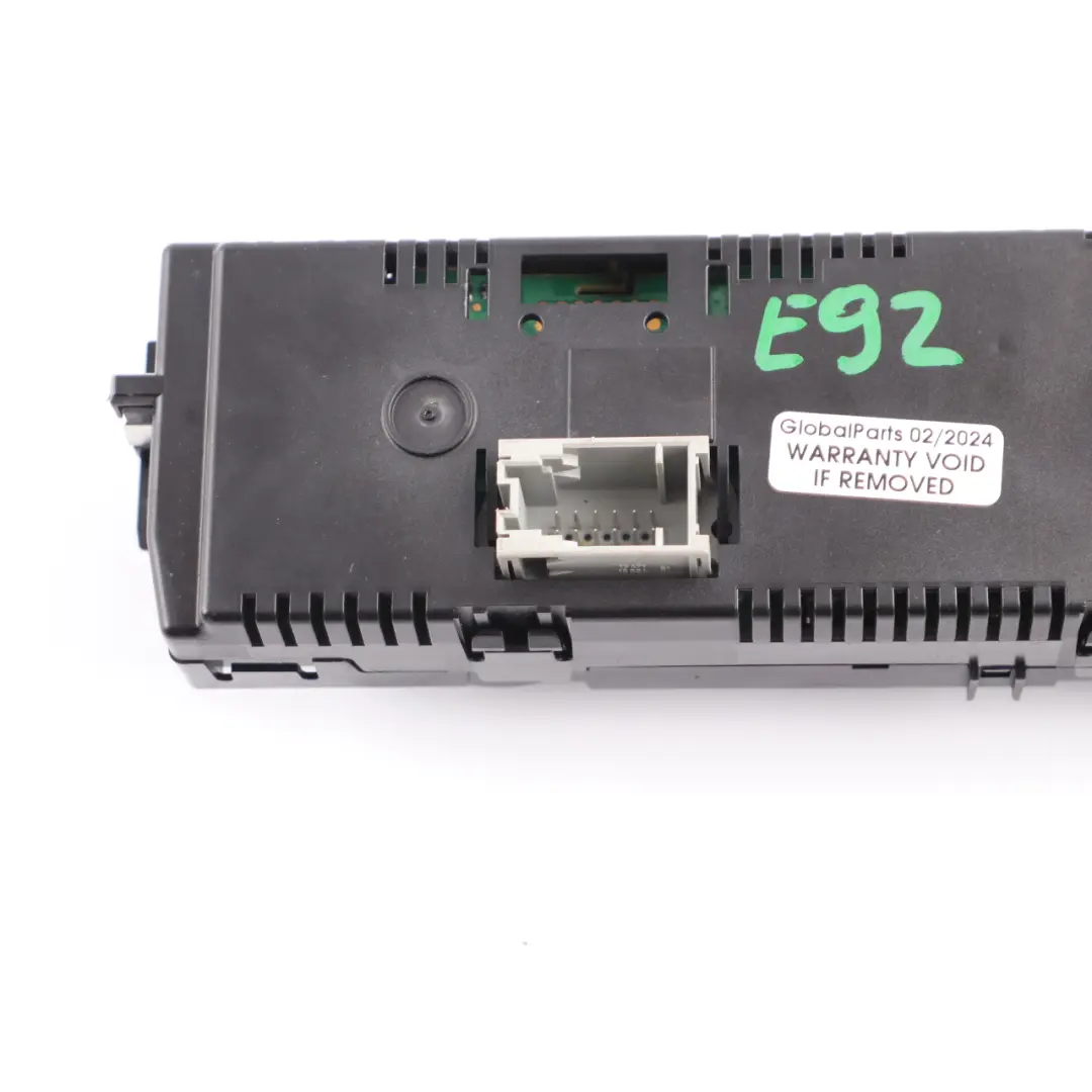 Heater Air Conditioning A/C Climate Control Panel to BMW E92 E93 Automatic with Part number 9224546 BMW E92 E93 Automatic Heater Air Conditioning A/C Climate Control Panel - SKU 9224546 - Part number 9224546