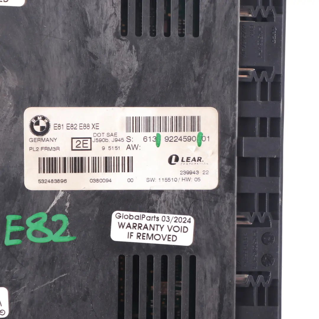 BMW E82 Footwell Light Control Unit Module ECU FRM3R PL2 Lear - SKU 9224590 - Part number 9224590