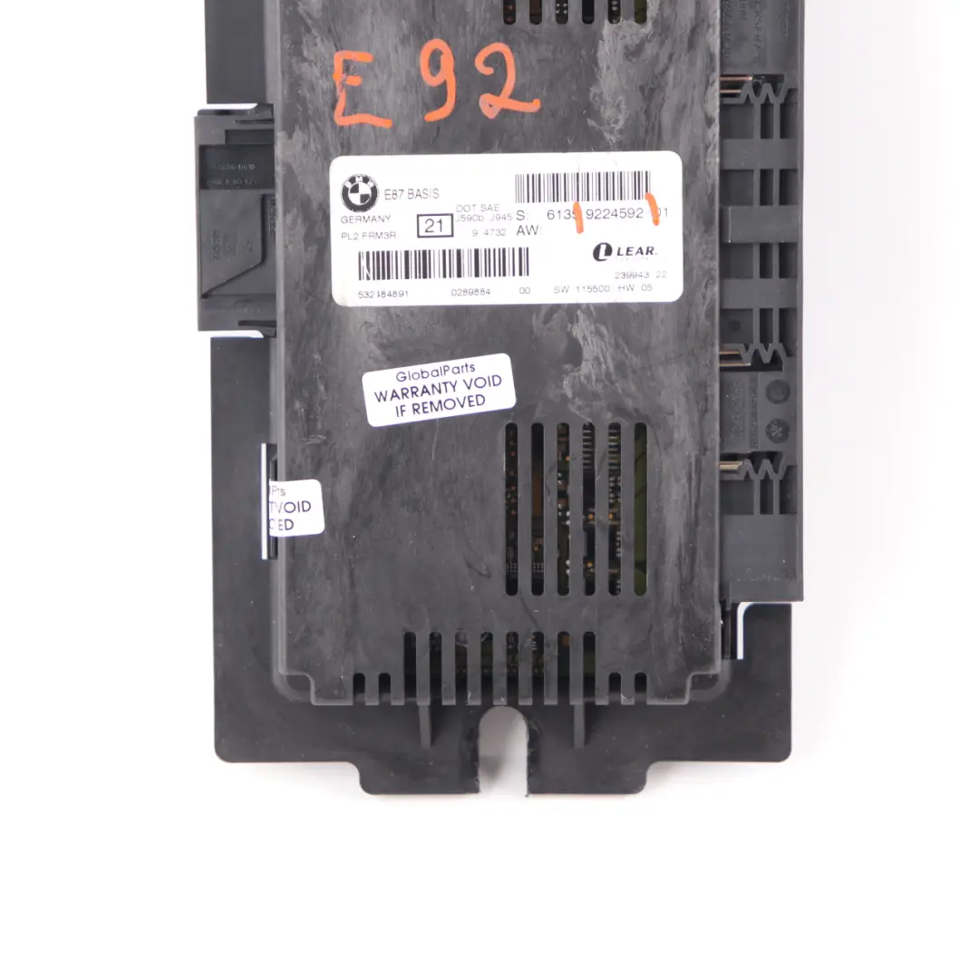 BMW E92 Footwell Light Module Control Unit ECU PL2 FRM3R - SKU 9224592-2 - Part number 9224592