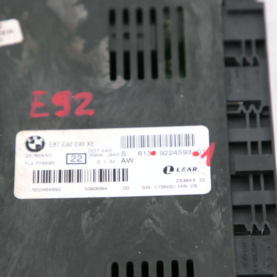 Footwell Light Module Control Unit ECU PL2 FRM3R to BMW 3 Series E92 Xenon with Part number 9224593 BMW 3 Series E92 Xenon Footwell Light Module Control Unit ECU PL2 FRM3R - SKU 9224593-1 - Part number 9224593