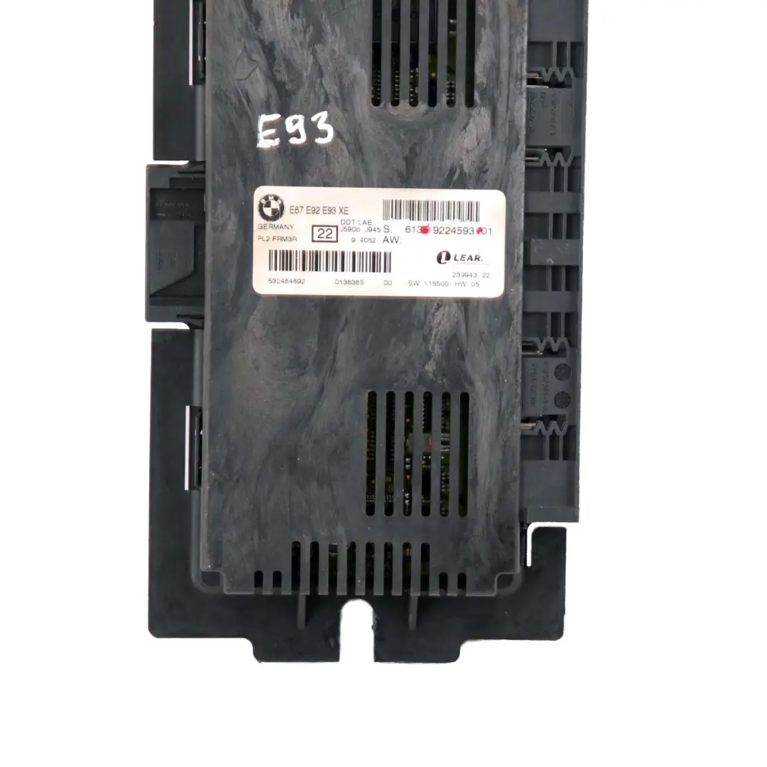 BMW E93 Xenon Footwell Light Module Control Unit ECU PL2 FRM3R - SKU 9224593 - Número de pieza 9224593