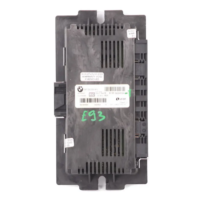 BMW E93 Footwell ECU Light Control Unit Module FRM3R PL2 Lear - SKU 9224594-1 - Part number 9224594