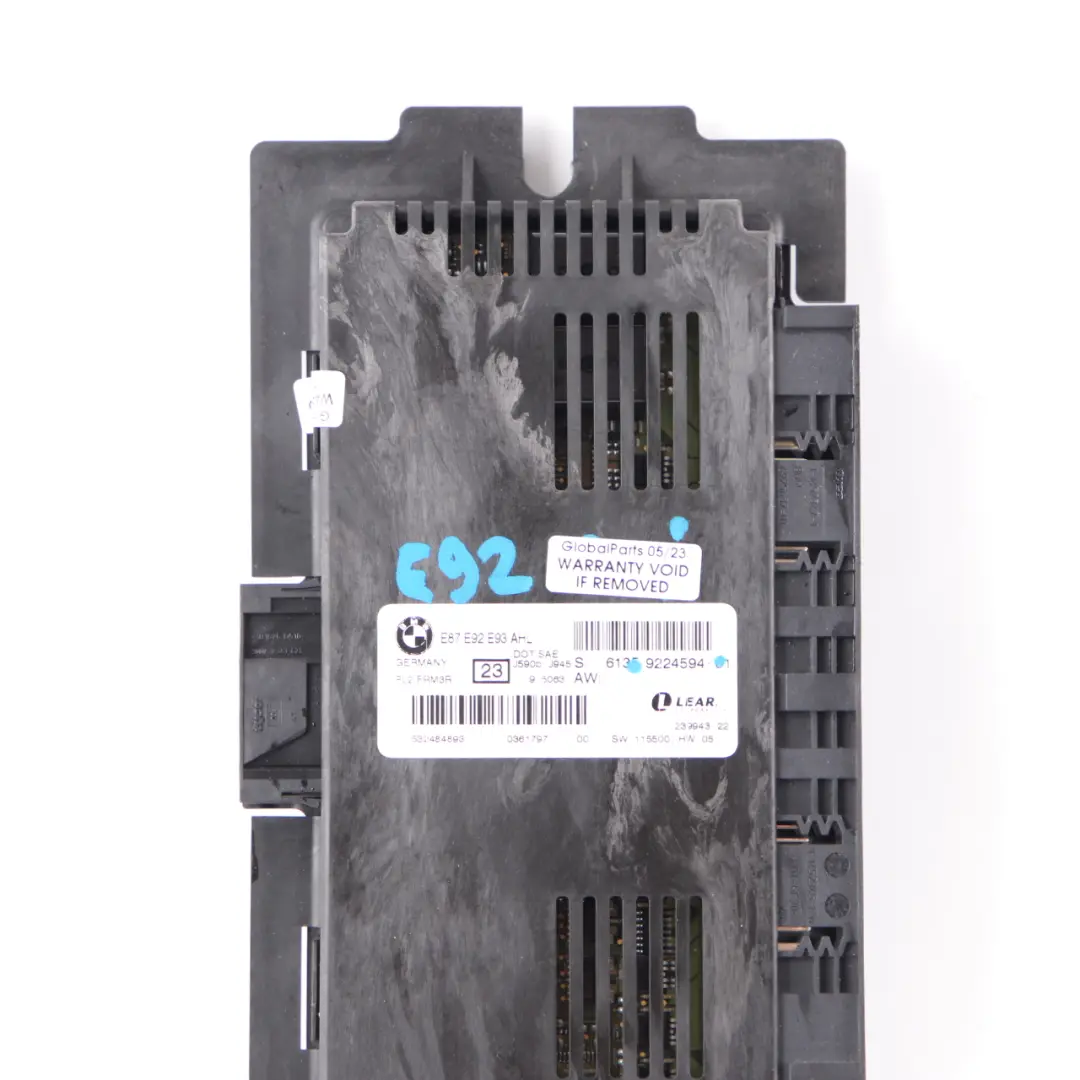 Footwell ECU Light Control Unit Module FRM3R PL2 Lear to BMW E92 with Part number 9224594 BMW E92 Footwell ECU Light Control Unit Module FRM3R PL2 Lear - SKU 9224594 - Part number 9224594