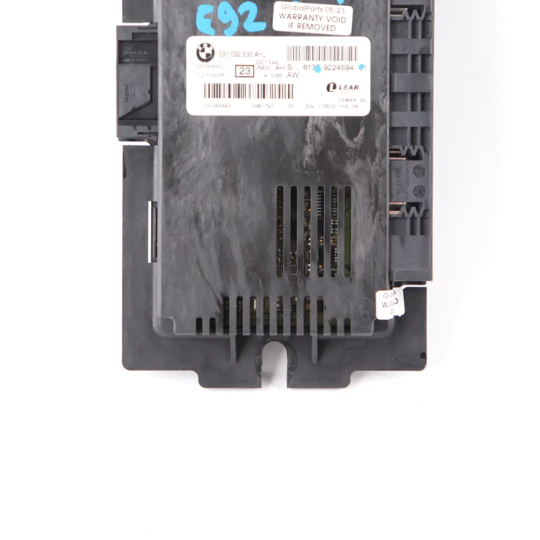 Footwell ECU Light Control Unit Module FRM3R PL2 Lear to BMW E92 with Part number 9224594 BMW E92 Footwell ECU Light Control Unit Module FRM3R PL2 Lear - SKU 9224594 - Part number 9224594