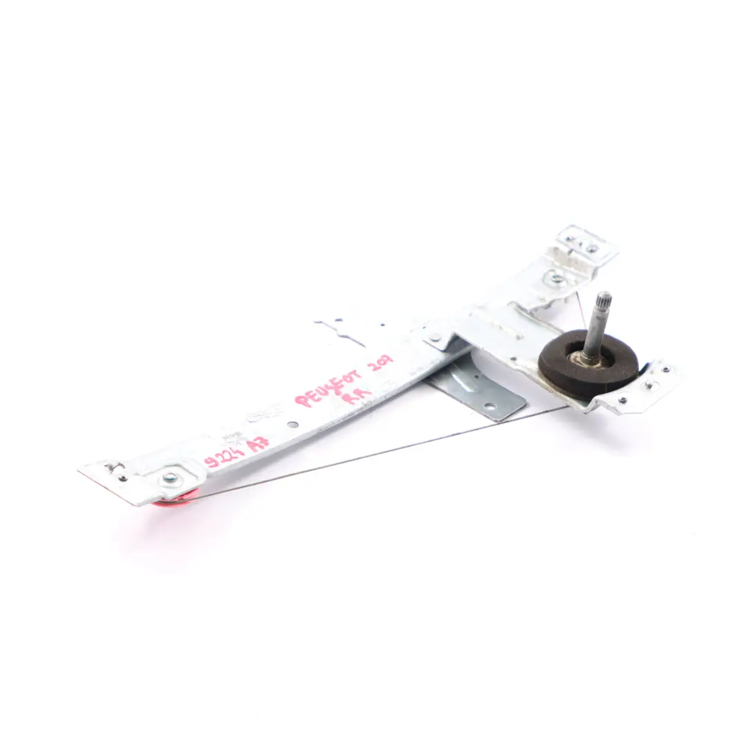 Peugeot 207 Window Lifter Rear Door Right O/S Regulator Mechanism - SKU 9224A7 - Part number 9224A7