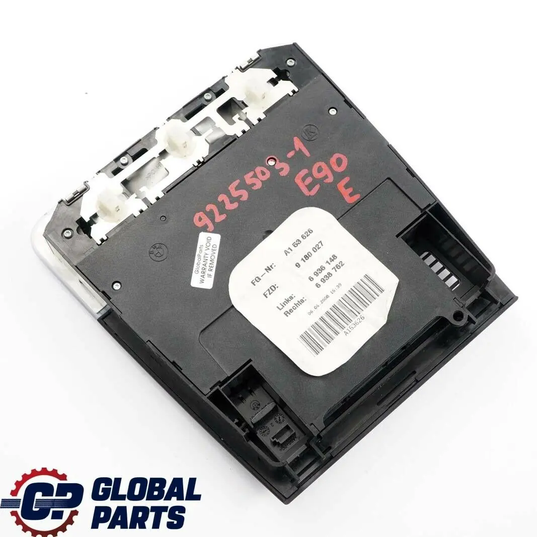 BMW E81 E87 E90 E92 LCI Roof Light Switch Unit Rear Centre - SKU 9225503-1 - Part number 9225503