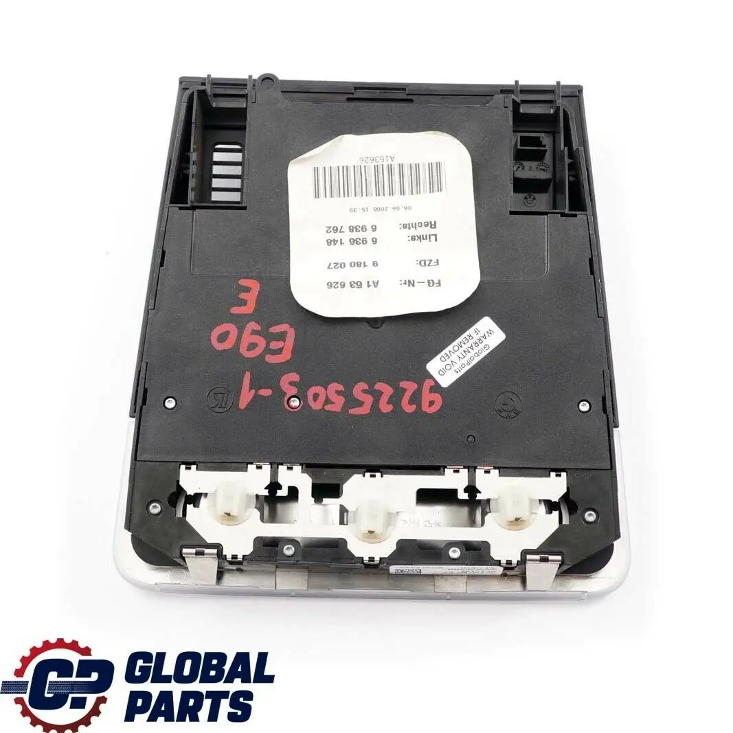 Techo Luz Interruptor Unidad Trasera Central para BMW E81 E87 E90 E92 LCI con número de pieza 9225503 BMW E81 E87 E90 E92 LCI Techo Luz Interruptor Unidad Trasera Central - SKU 9225503-1 - Número de pieza 9225503