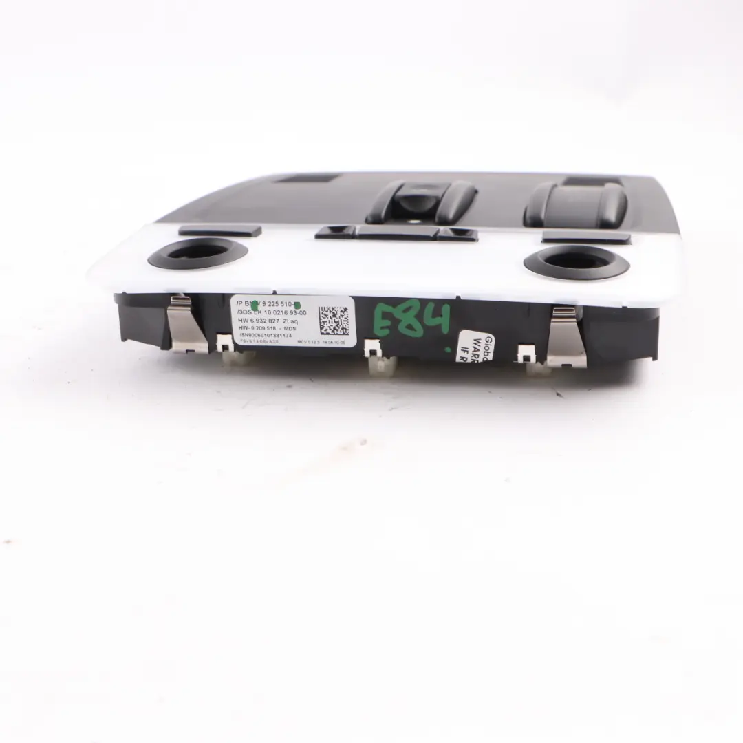 Roof Light BMW E91 X1 E84 Interior Reading Lamp Switch Panel Black to with Part number 9225510 Roof Light BMW E91 X1 E84 Interior Reading Lamp Switch Panel Black - SKU 9225510 - Part number 9225510