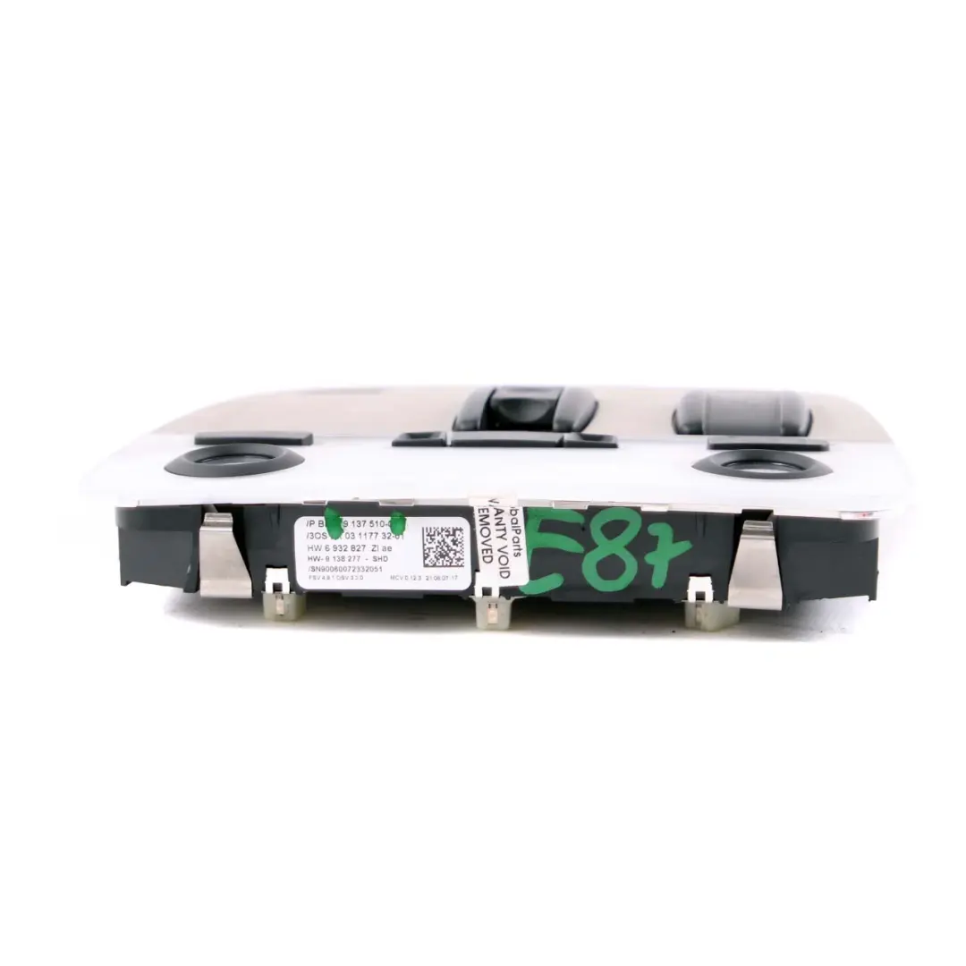 Switch Unit Roof Light Control Headliner Module Beige 9137510 to BMW E81 E82 E87 with Part number 9225524 BMW E81 E82 E87 Switch Unit Roof Light Control Headliner Module Beige 9137510 - SKU 9225524 - Part number 9225524