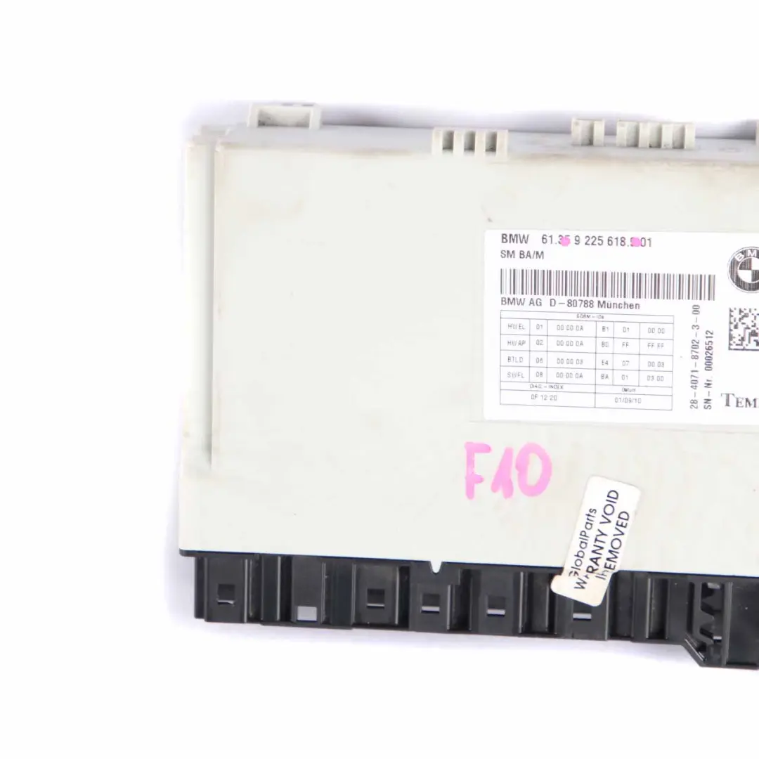 Control Unit BMW F01 F10 Module ECU Electronic Module Memory to Seat with Part number 9225618 Seat Control Unit BMW F01 F10 Module ECU Electronic Module Memory - SKU 9225618 - Part number 9225618