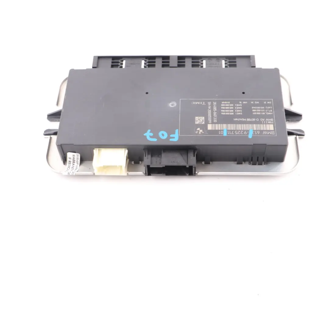 Footwell Light Module Control Unit ECU FRM3 to BMW F07 GT with Part number 9225711 BMW F07 GT Footwell Light Module Control Unit ECU FRM3 - SKU 9225711 - Part number 9225711