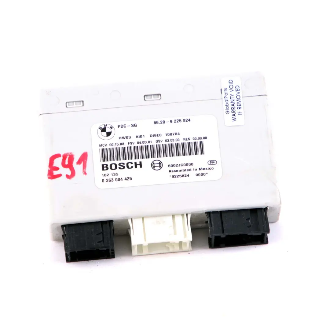 BMW E81 E82 E87 E90 E91 E92 Modulo De Control De Aparcamiento PDC - SKU 9225824 - Número de pieza 9225824