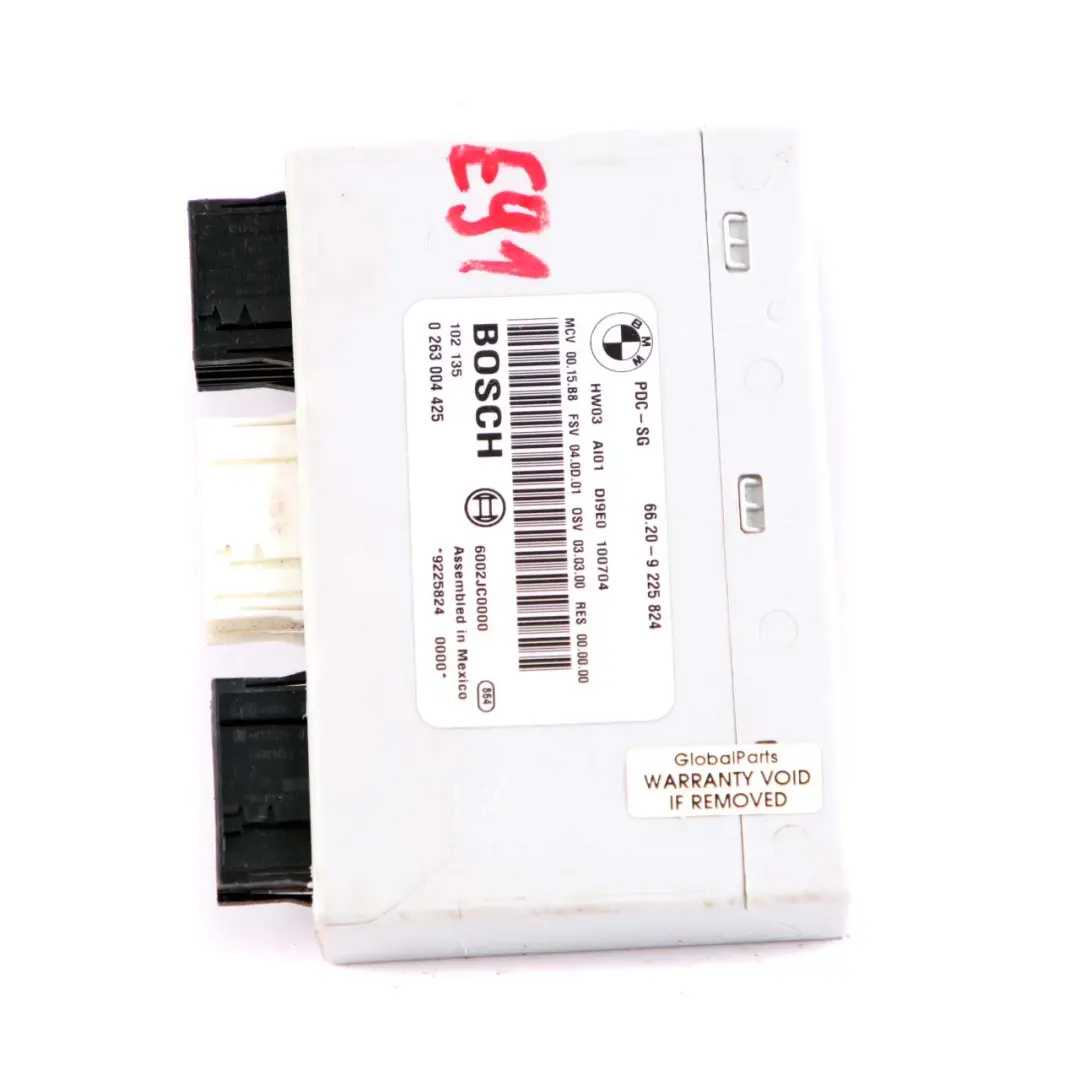 BMW E81 E82 E87 E90 E91 E92 Modulo De Control De Aparcamiento PDC - SKU 9225824 - Número de pieza 9225824