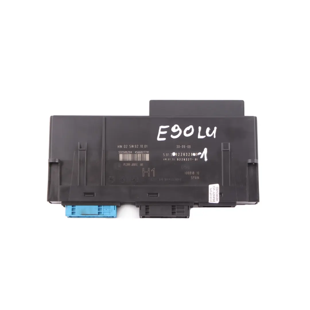 Jonction Module Contrôle Carrosserie H1 PL2RR JBBFE IIIR pour BMW E90 LCI à propos du numéro de pièce 9226328 BMW E90 LCI Jonction Module Contrôle Carrosserie H1 PL2RR JBBFE IIIR - SKU 9226328-1 - Numéro de pièce 9226328