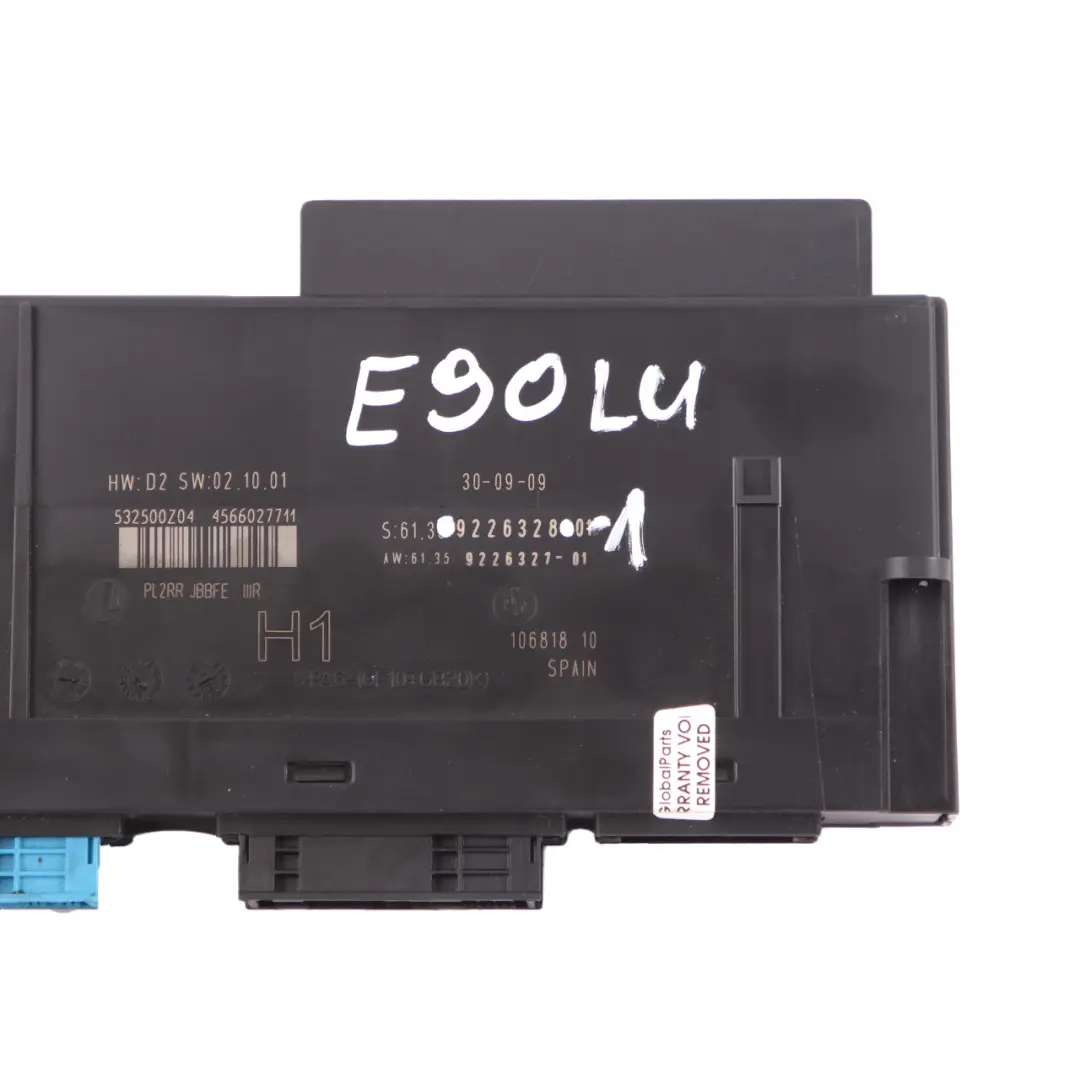 Jonction Module Contrôle Carrosserie H1 PL2RR JBBFE IIIR pour BMW E90 LCI à propos du numéro de pièce 9226328 BMW E90 LCI Jonction Module Contrôle Carrosserie H1 PL2RR JBBFE IIIR - SKU 9226328-1 - Numéro de pièce 9226328