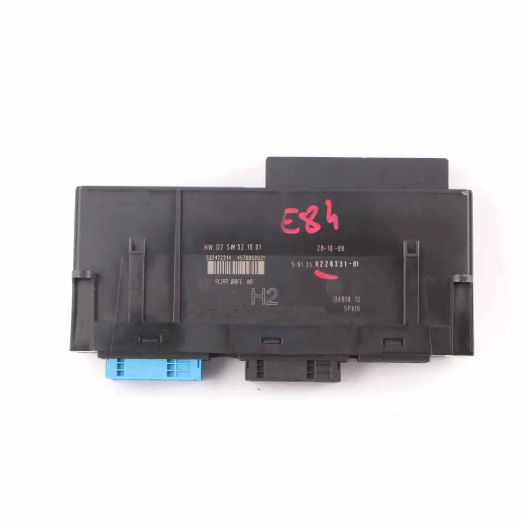 ECU Body Control Module Unit H2 PL2RR JBBFE IIIR to BMW X1 E84 with Part number 9226331 BMW X1 E84 ECU Body Control Module Unit H2 PL2RR JBBFE IIIR - SKU 9226331-2 - Part number 9226331